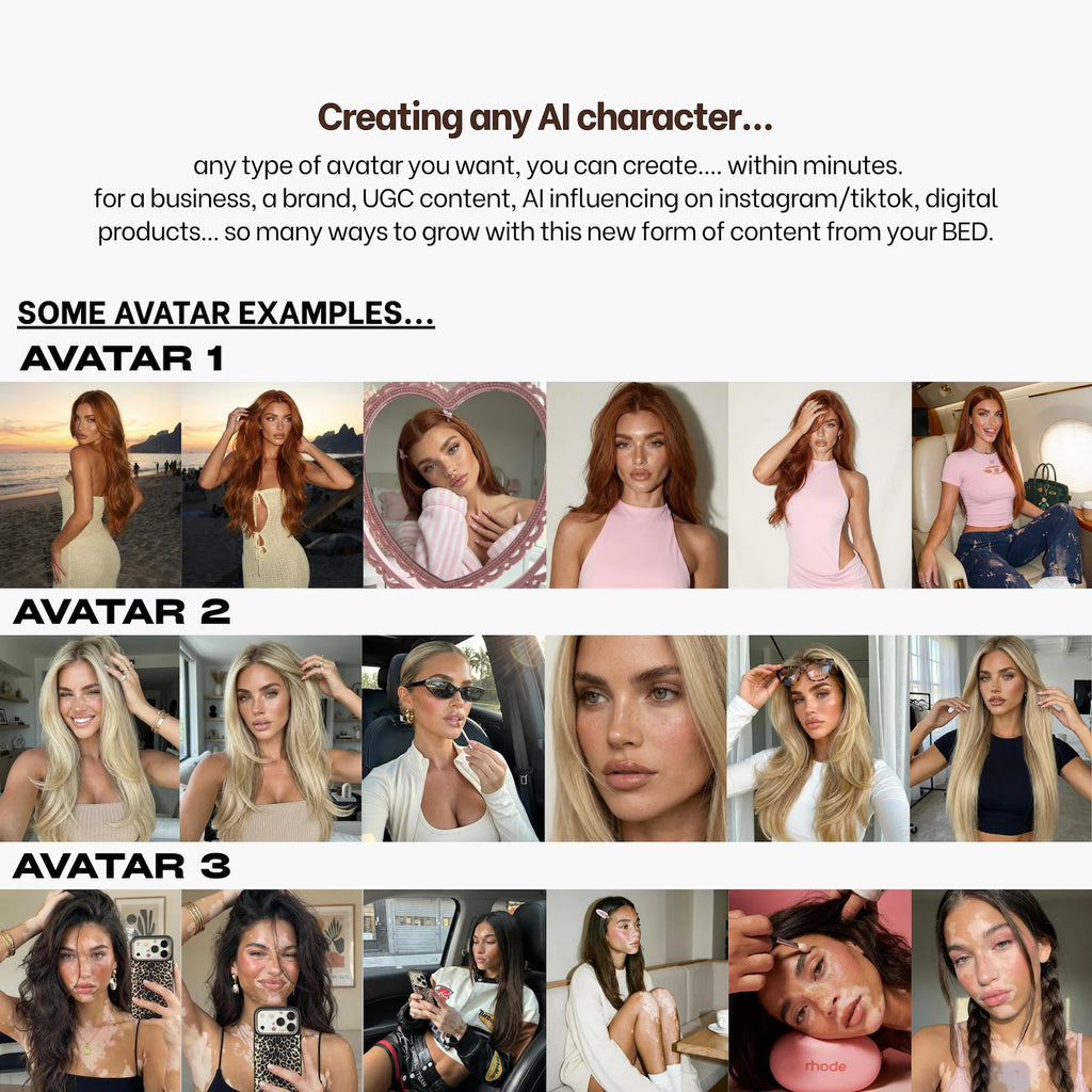 AI Avatar Masterclass, for Branding/Photoshoots/Social Media Platforms (PDF): Higgsfield & Gemini Tutorial
