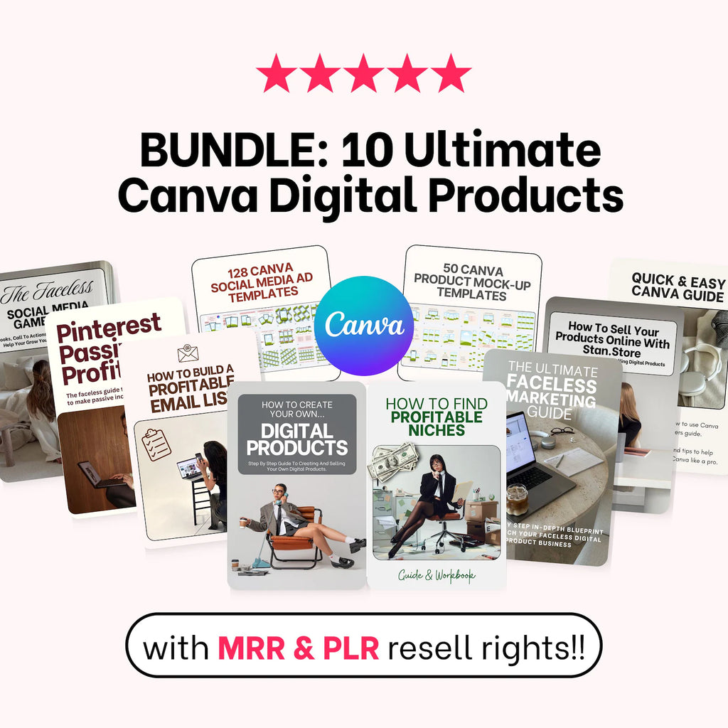 Ultimate Canva Digital Product Bundle (MRR & PLR) with Resell Rights