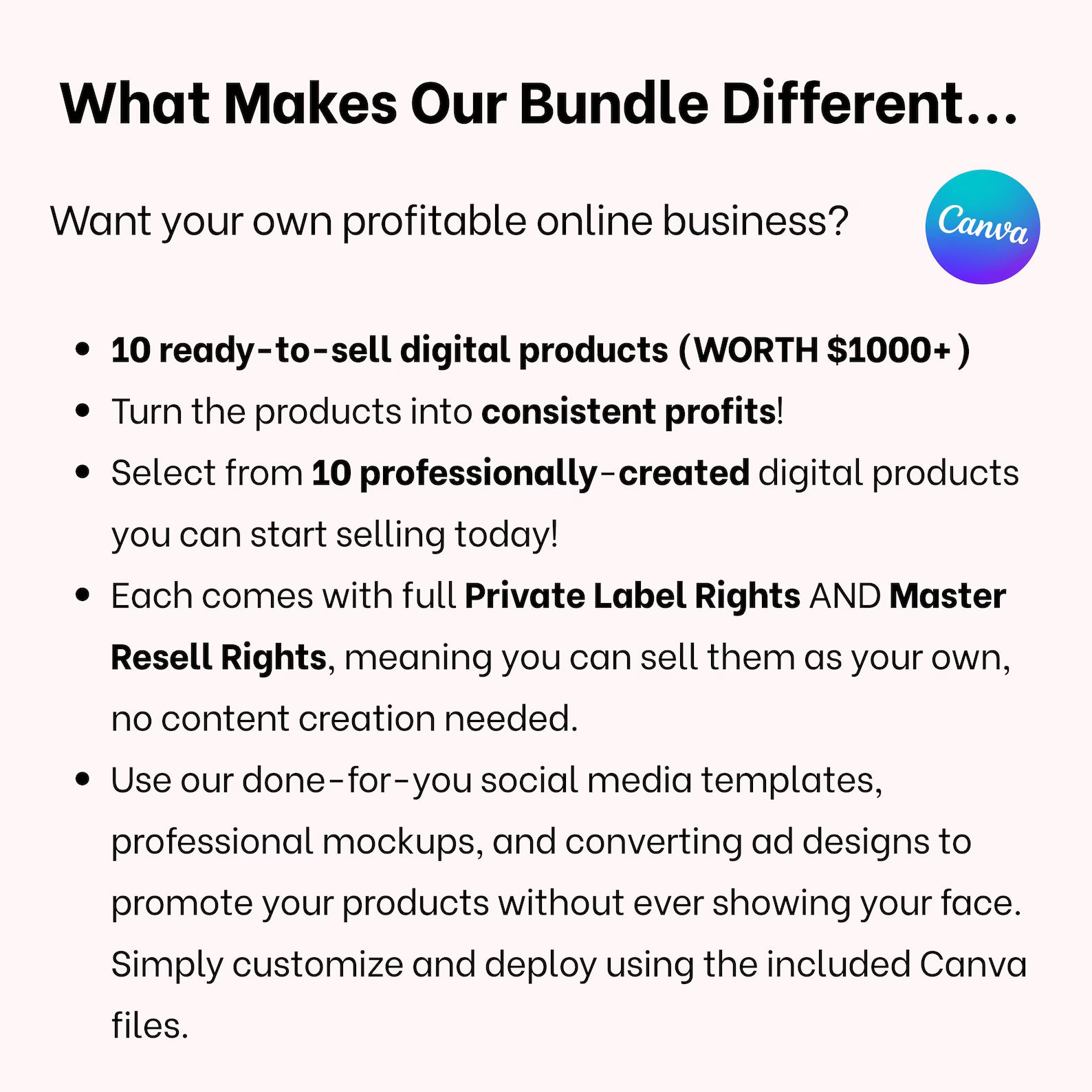 Ultimate Canva Digital Product Bundle (MRR & PLR) with Resell Rights