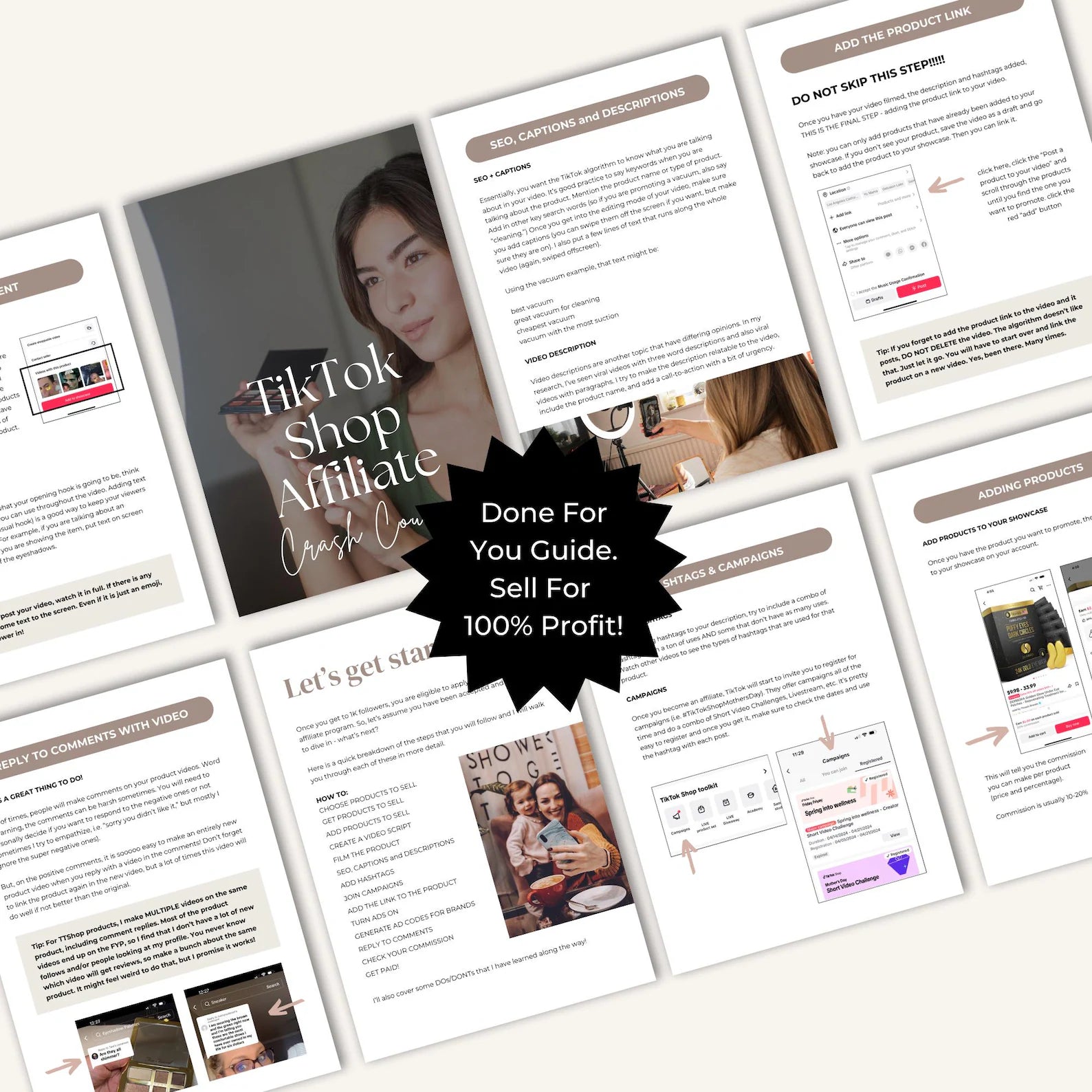 TikTok Shop Affiliate Guide: Canva eBook, PLR & MRR (Digital Download)